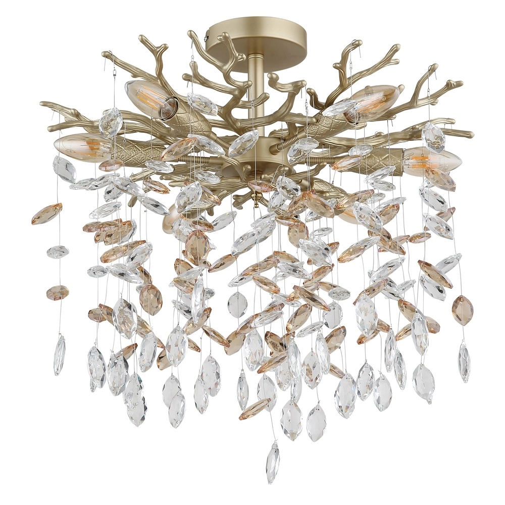 Plafondlamp Queena goud Ø 50cm Globo 9007371531653