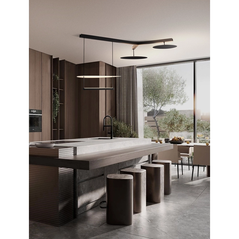 Hanglamp Diona zwart met wit Lyora 5212017451507
