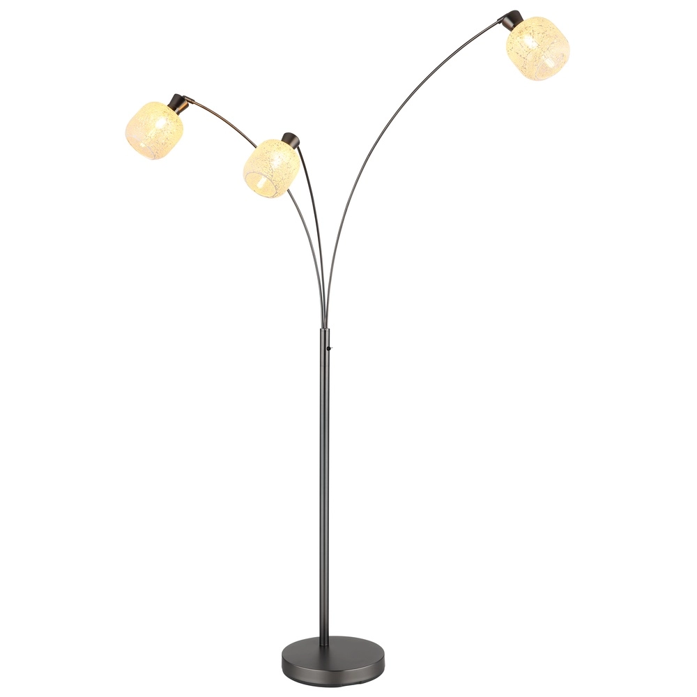 3-licht vloerlamp Brokana gunmetal
