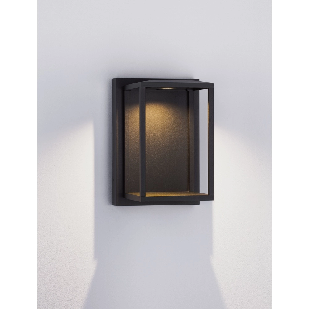 Zwarte wandlamp Prive 25cm