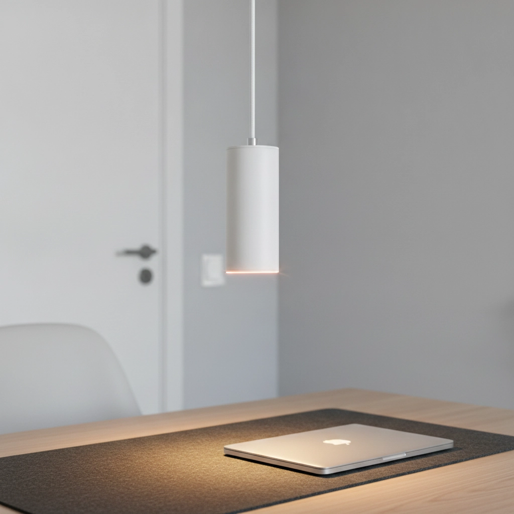 Strakke hanglamp Aila wit