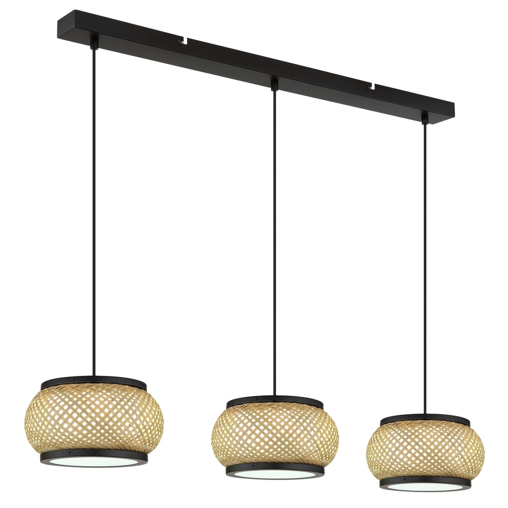 Hanglamp Bambora 3-lichts met bamboe Globo 9007371566860