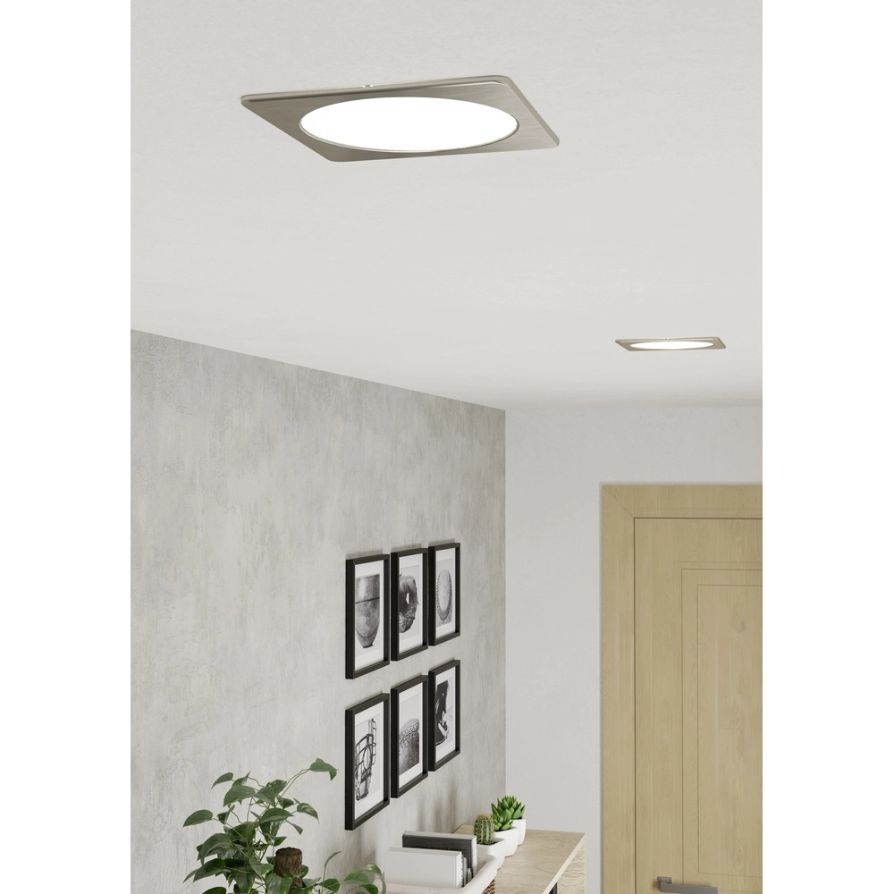 Inbouw lamp Fueva 6 vierkant - rvs - 16,6x16,6cm Eglo 9008606330881