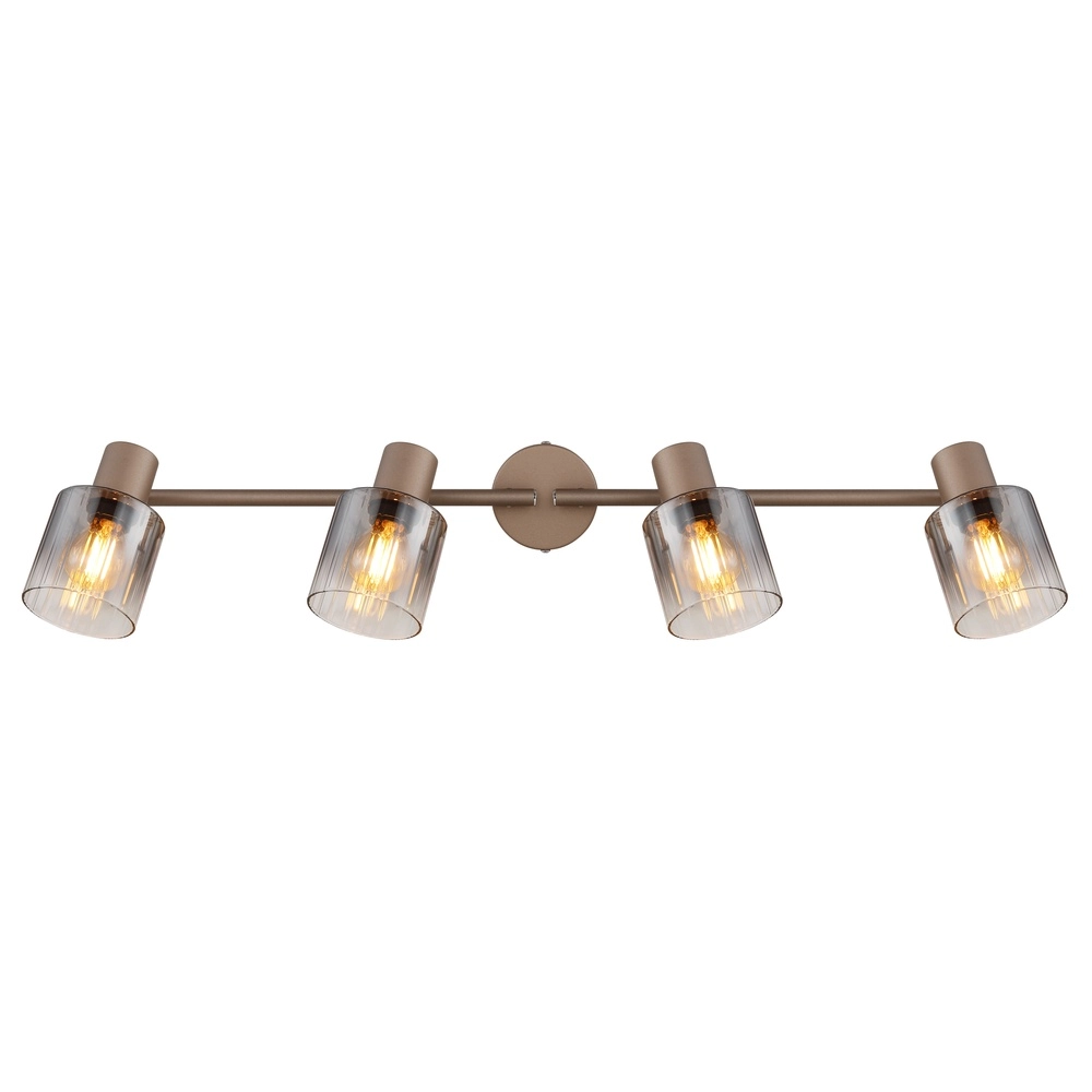 Plafondlamp Walton 4-lichts koffie bruin Globo 9007371580187