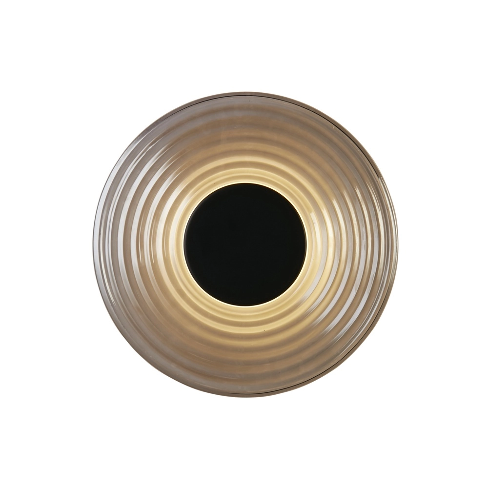 Wandlamp Cleo zwart en smoke glas