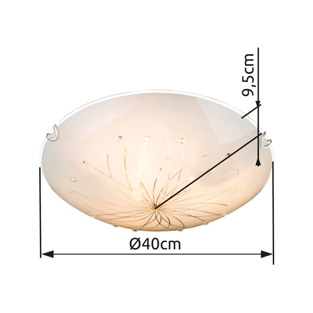 Plafonniere Calimero I wit Ø 40cm Globo 9007371338276