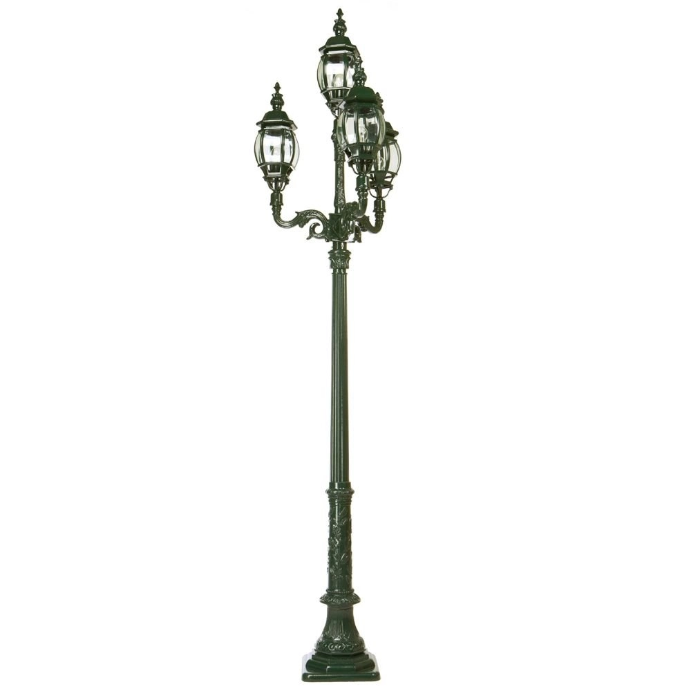 Nostalgische tuinlamp Rio 4-lichts - zwart