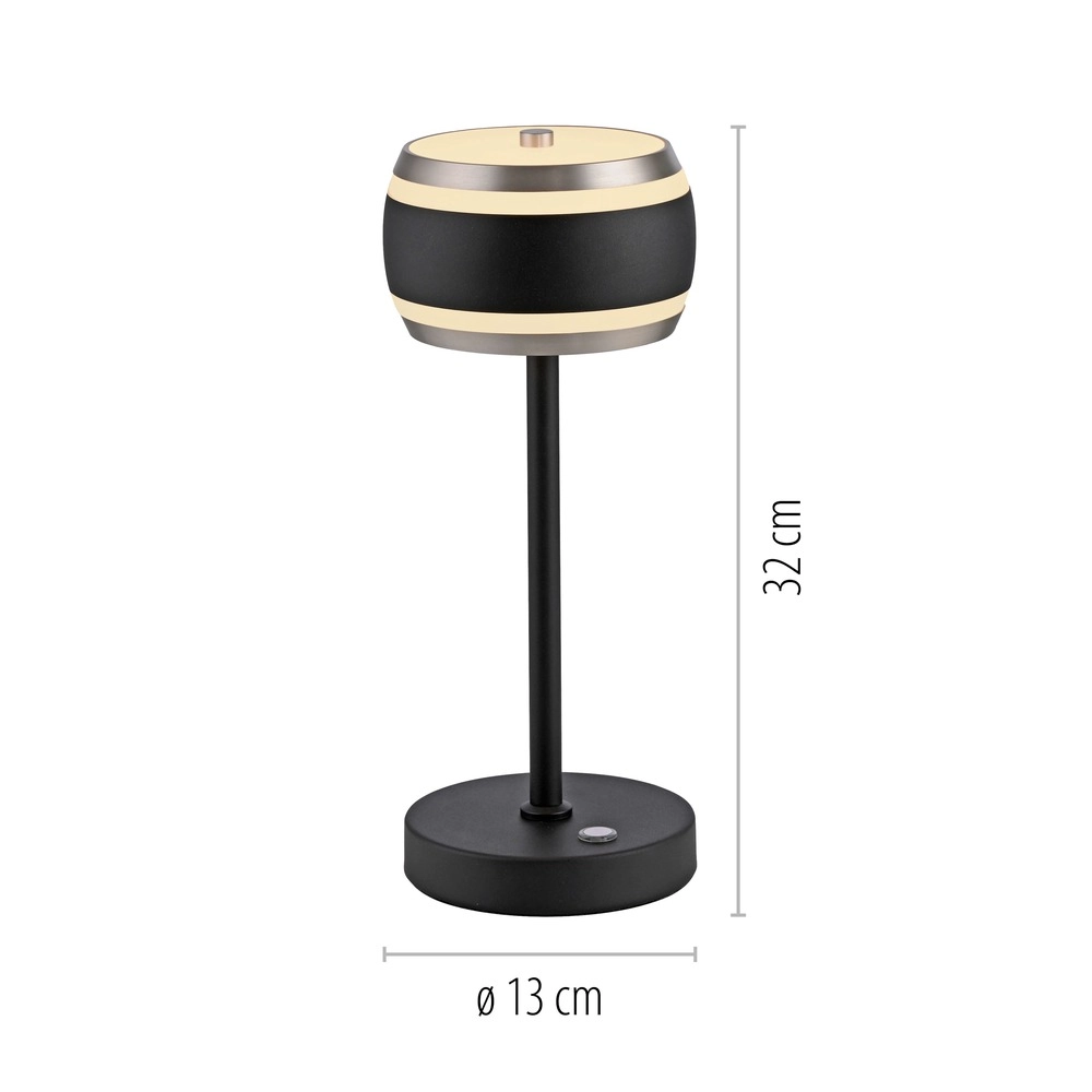 Led tafellamp Pure Falling Rings black pearl Paul Neuhaus 4012248396612