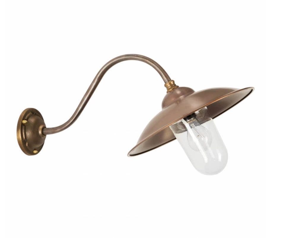 Koperen muurlamp Vienna 58cm koperbrons