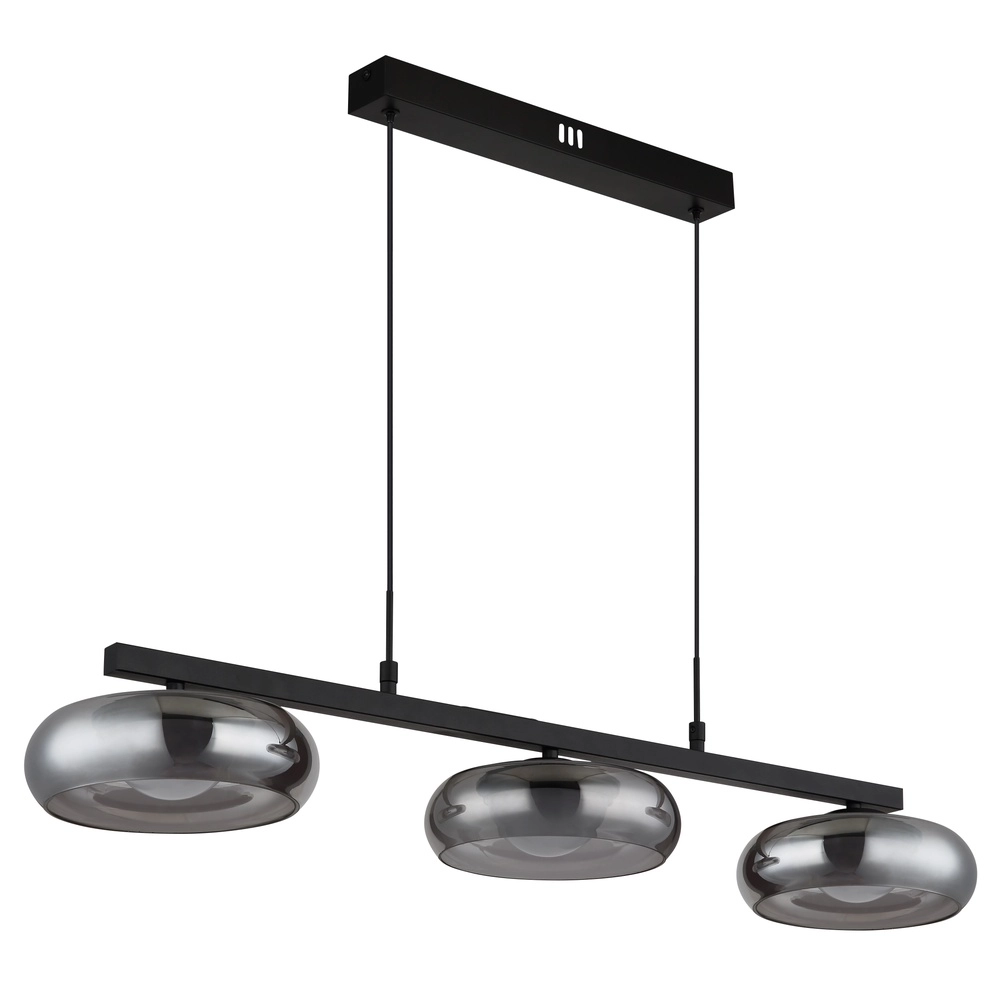 Design hanglamp Carlene 3-lichts zwart Globo 9007371566181