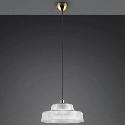 Klassieke hanglamp Abella transparant glas Trio 4017807677706