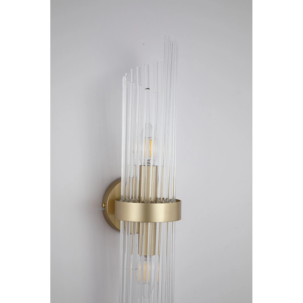 Wandlamp Lara goud met helder glas Searchlight 5053423301488