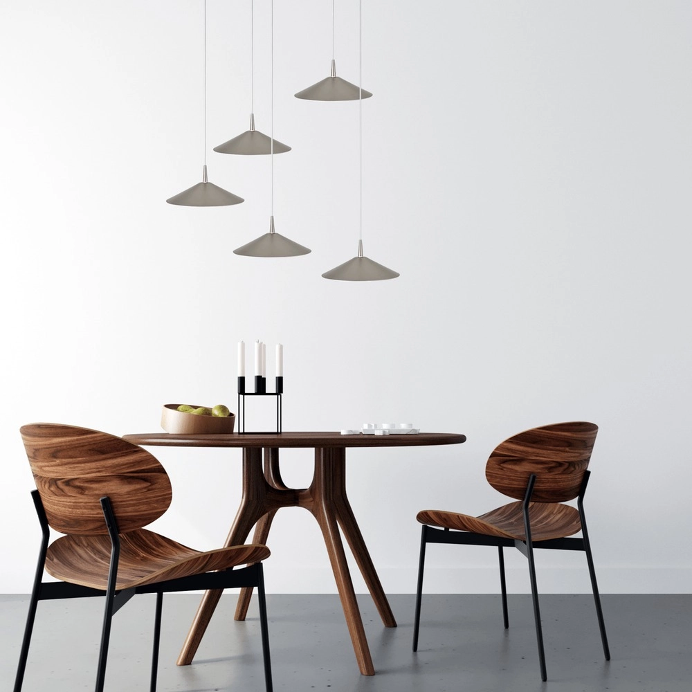 5-lichts hanglamp Ceppo nikkel Ø 22cm rond Masterlight 8718121358789