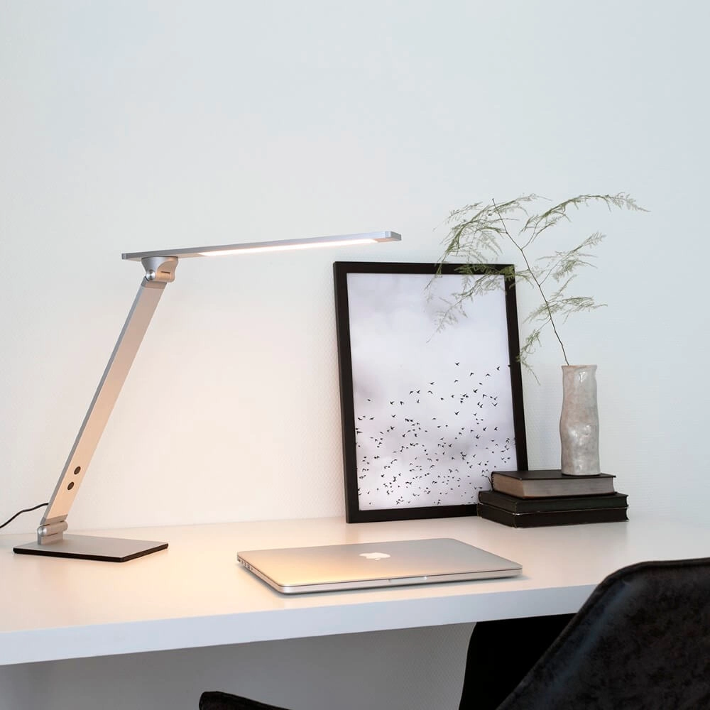 Strakke bureaulamp Serenade LED grijs Steinhauer 8712746132649
