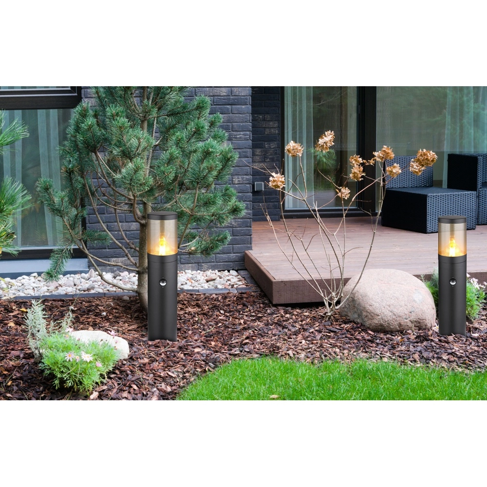 Moderne tuinlamp Xeloo zwart met sensor Globo 9007371438280