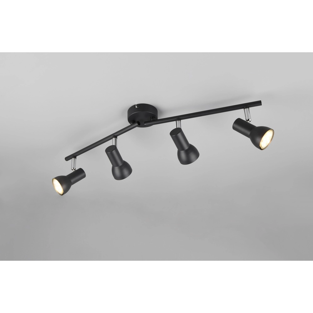Plafondlamp Cantar zwart 4-lichts Trio 4017807615944