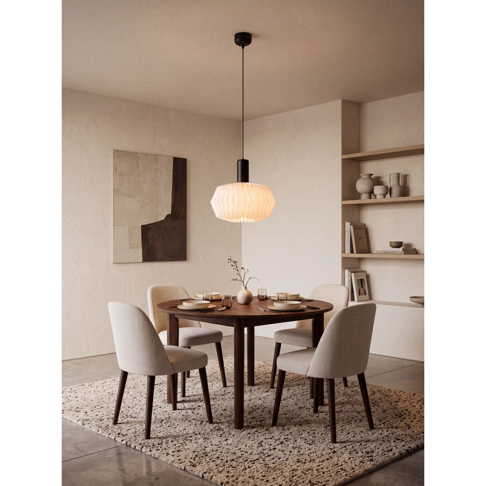 Moderne hanglamp Larima zwart met wit Trio 4017807704754