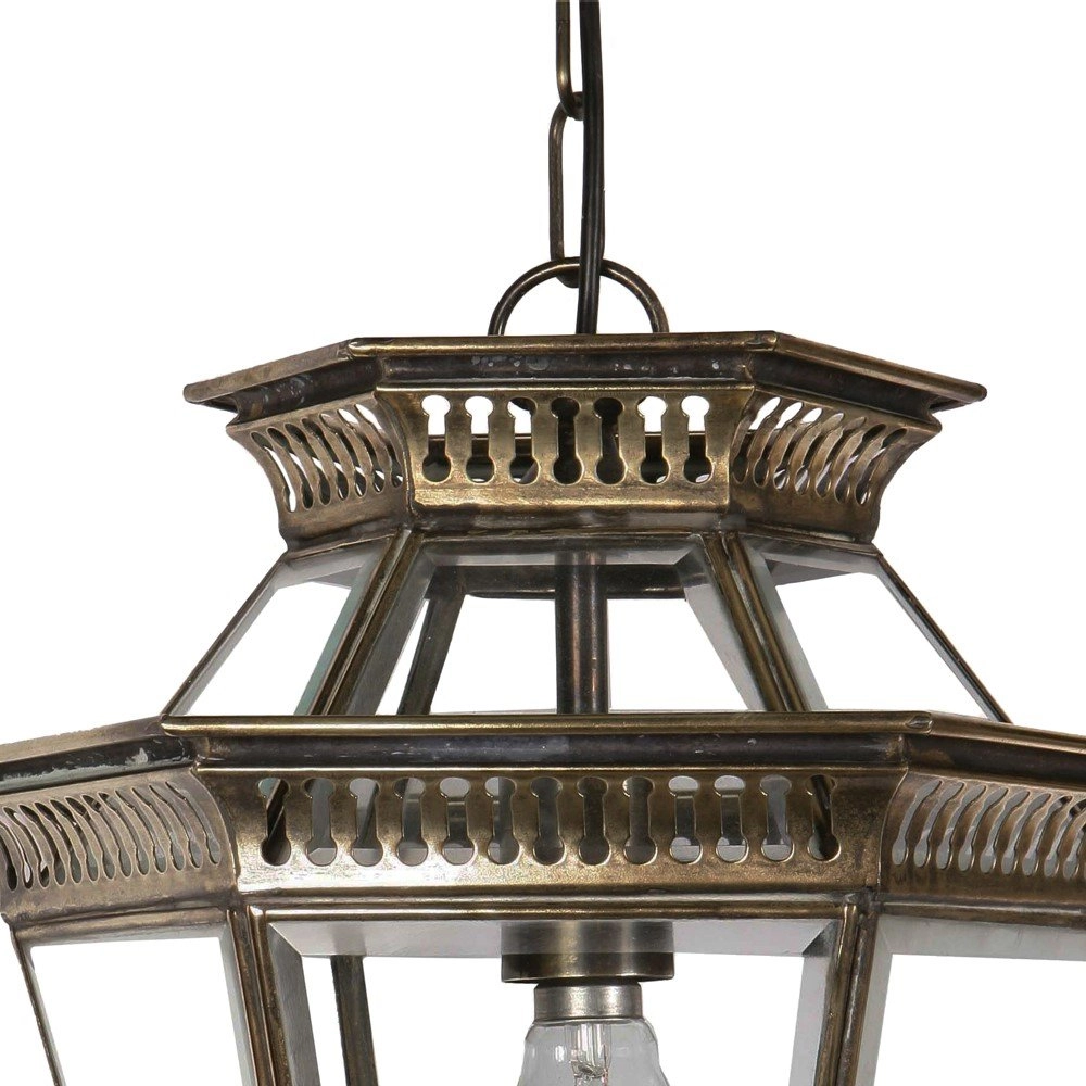 Antieke hanglamp Bevelled antiek koper (ANT) Limehouse