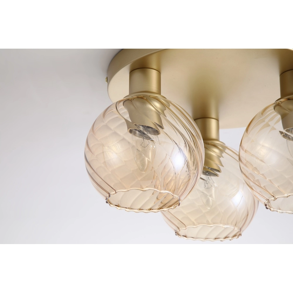 Plafondlamp Radiance 3-lichts goud Searchlight 5053423307312