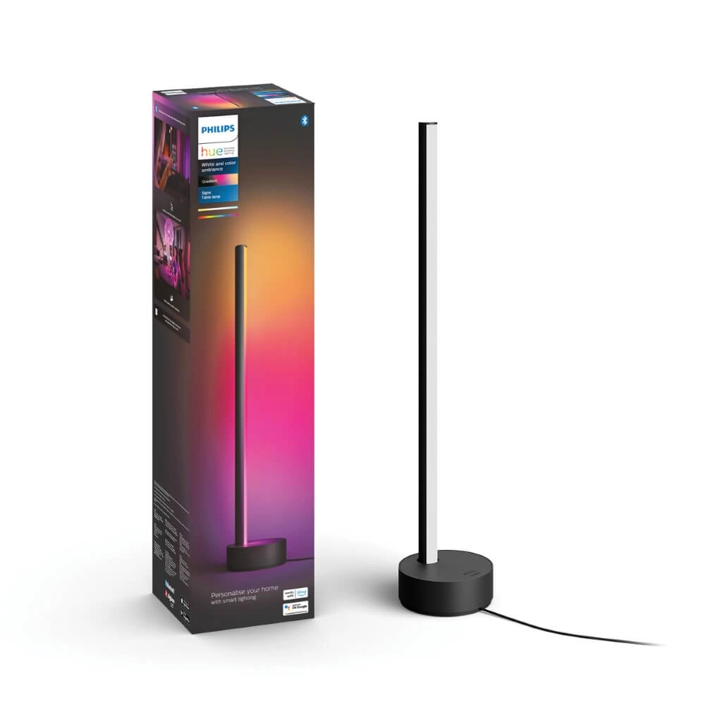 Tafellamp Backlight Hue Gradient - 12W - White and Color 55cm zwart Philips 8718696176245