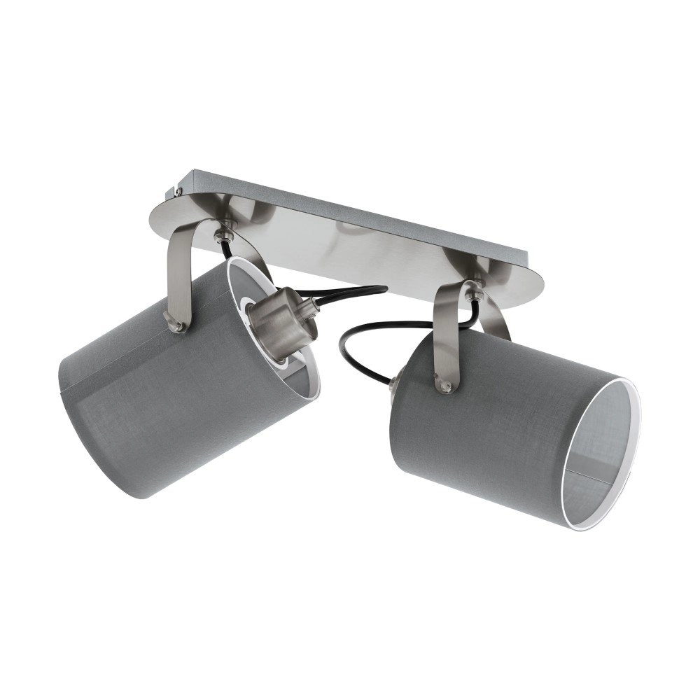 Design plafondspot Villabate 2-lichts grijs