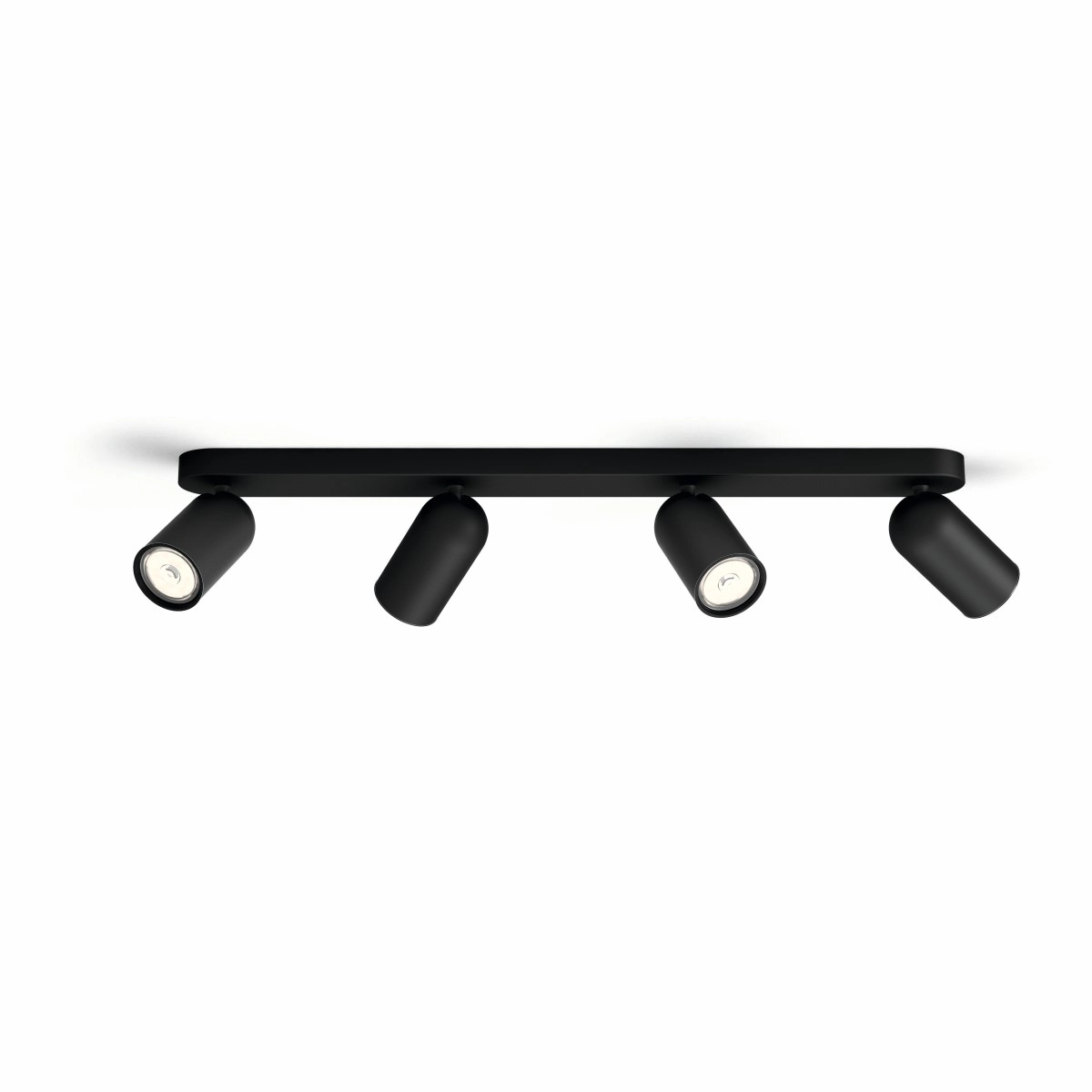 lamp Pongee 4-lichts zwart Philips 8718696164877