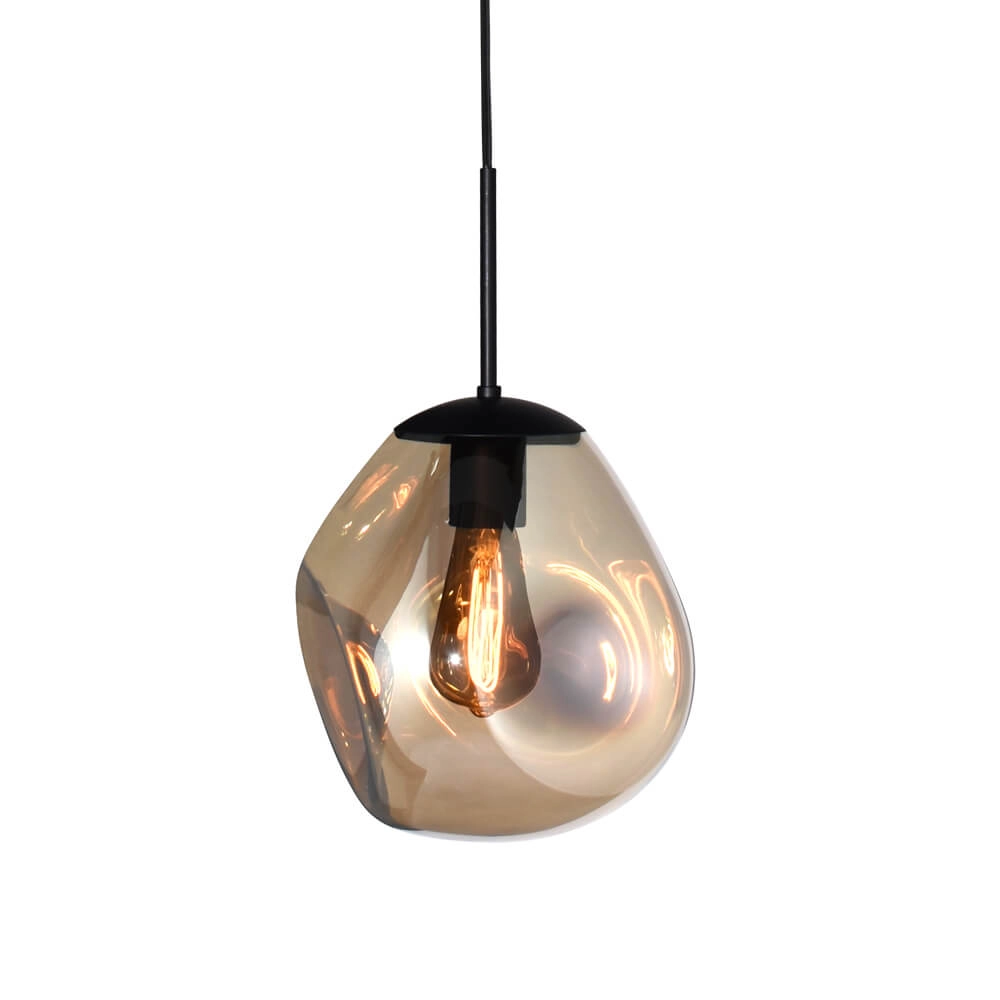 Hanglamp Lava 1x goud glas Ø 24cm