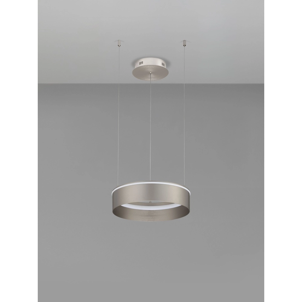 Moderne hanglamp Olivia nikkel Ø 40cm Lyora 5212017494207