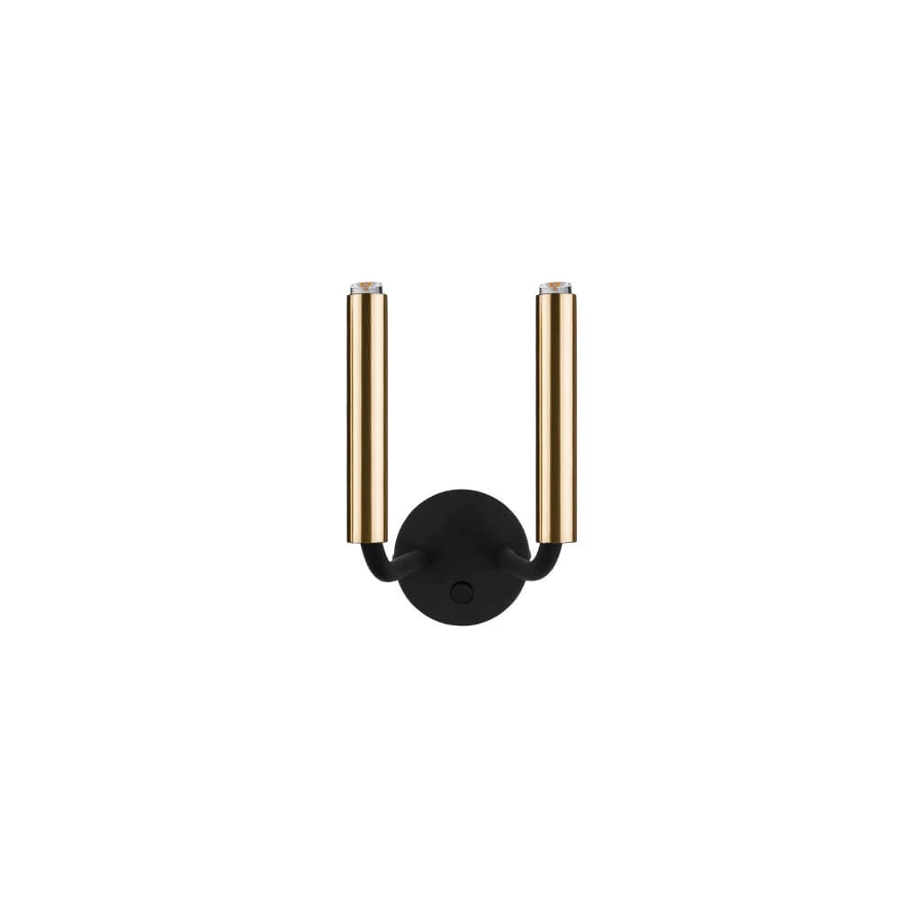 Zwart gouden wandlamp Stalactite 2-lichts