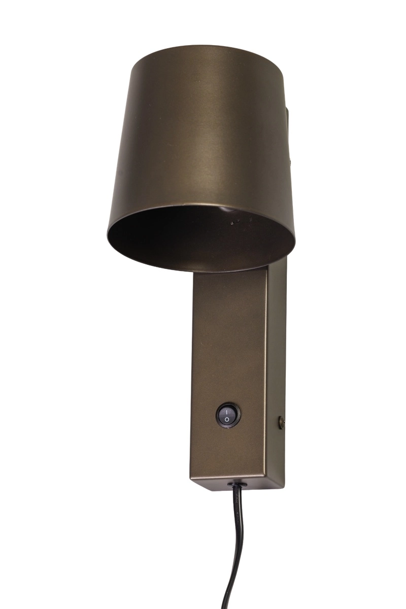 Bed leeslamp Priscilla anodic brown