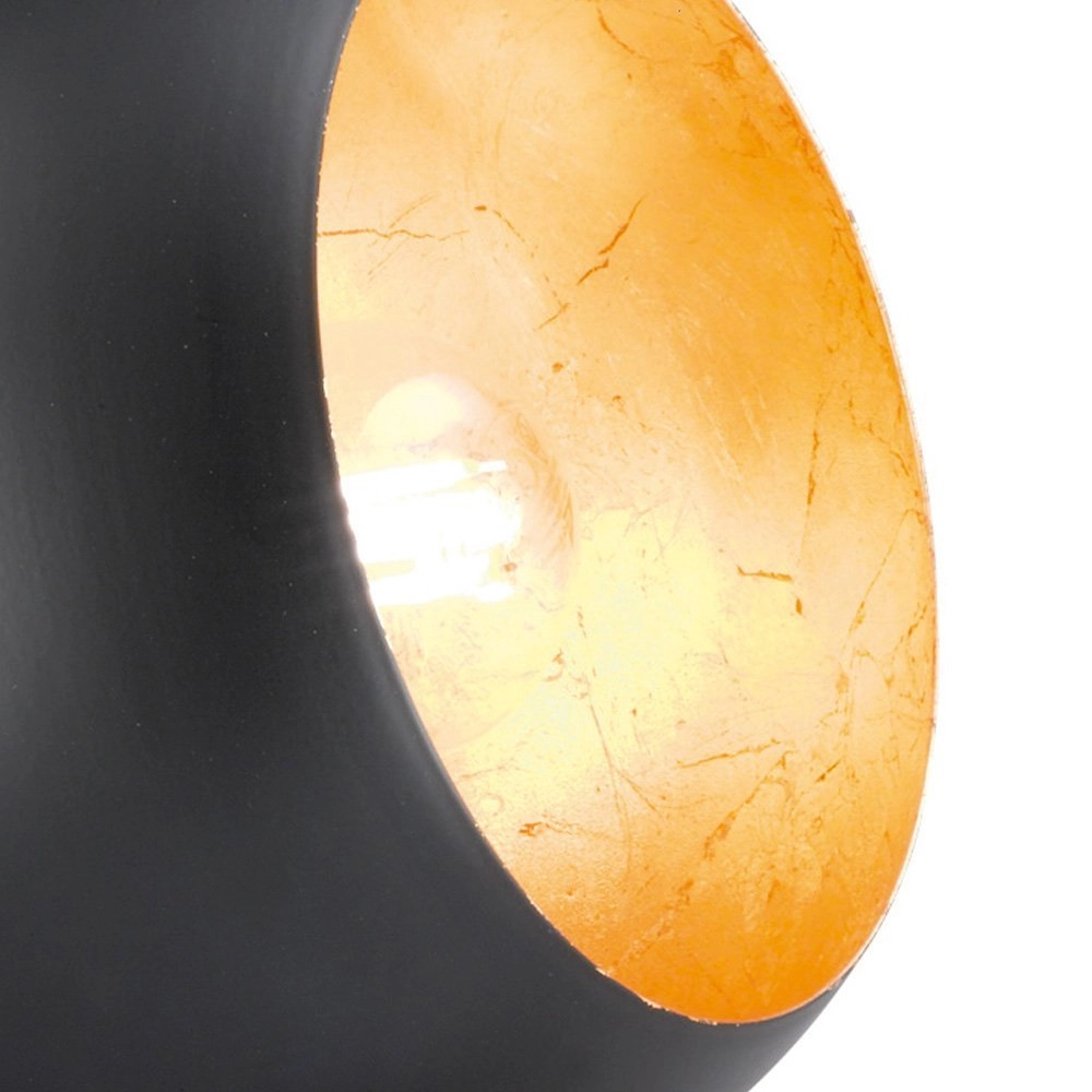 Tafellamp Billy 15cm zwart met goud Trio 4017807352269