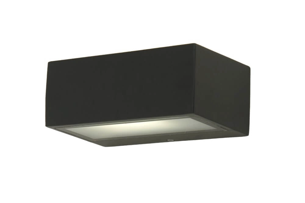 Strakke wandlamp Gemini design antraciet