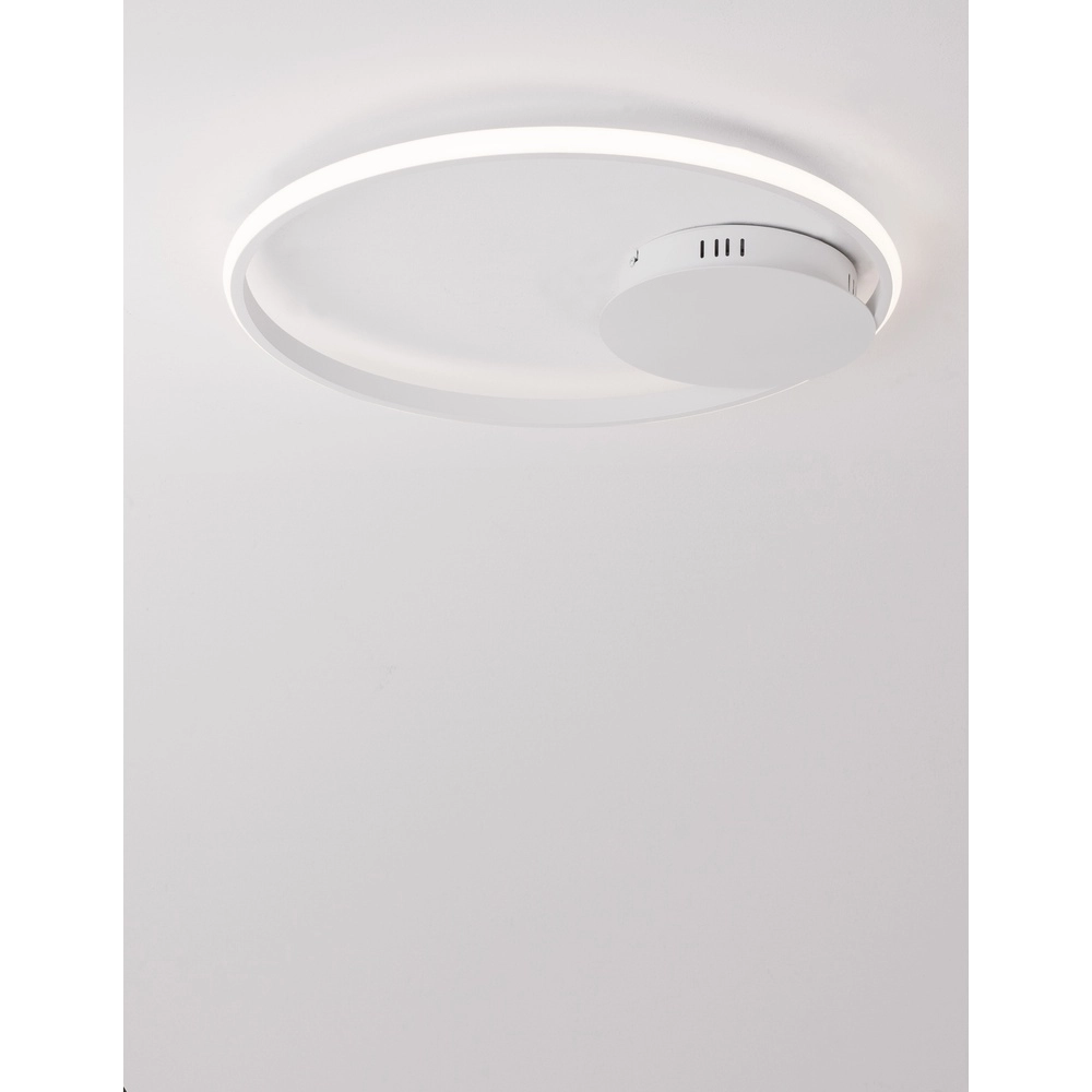 Ronde plafondlamp Fuline wit Ø 50cm