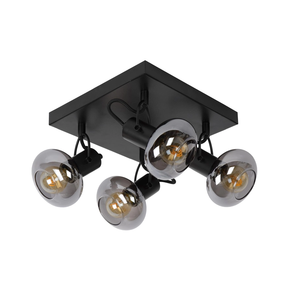Plafondlamp Madee 4-lichts zwart