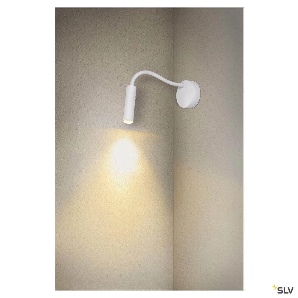 Flexibele bed lamp Karpo Goose wit SLV 4024163262361