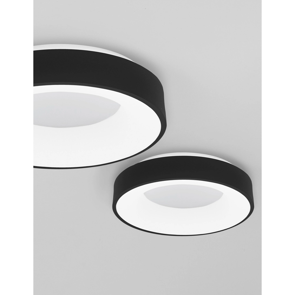 Plafondlamp Rando Thin zwart Ø 38cm Lyora 5212017420039
