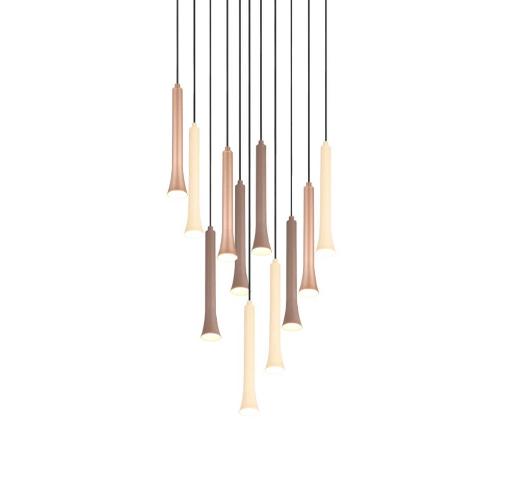 Multi pendel hanglamp Fiato Ø 40cm Trio 4017807616699