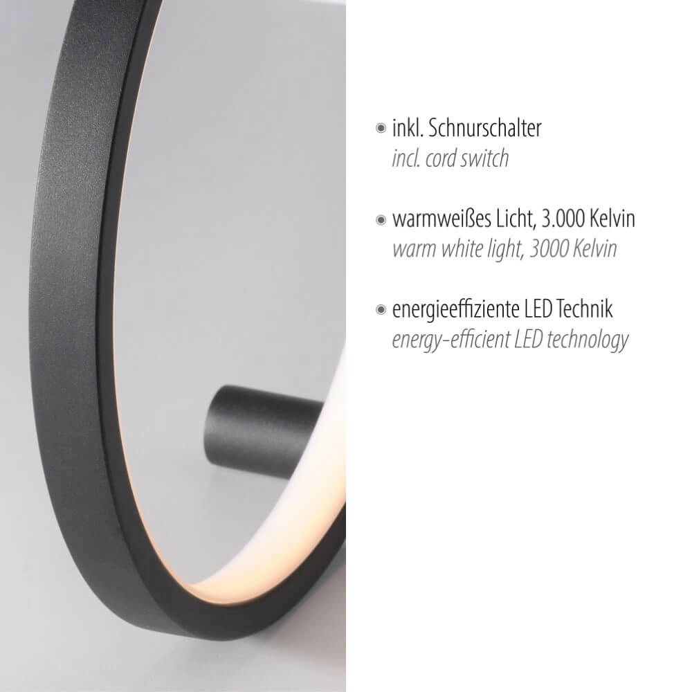 Zwarte tafellamp Mini Ritus Just Light 4043689000202