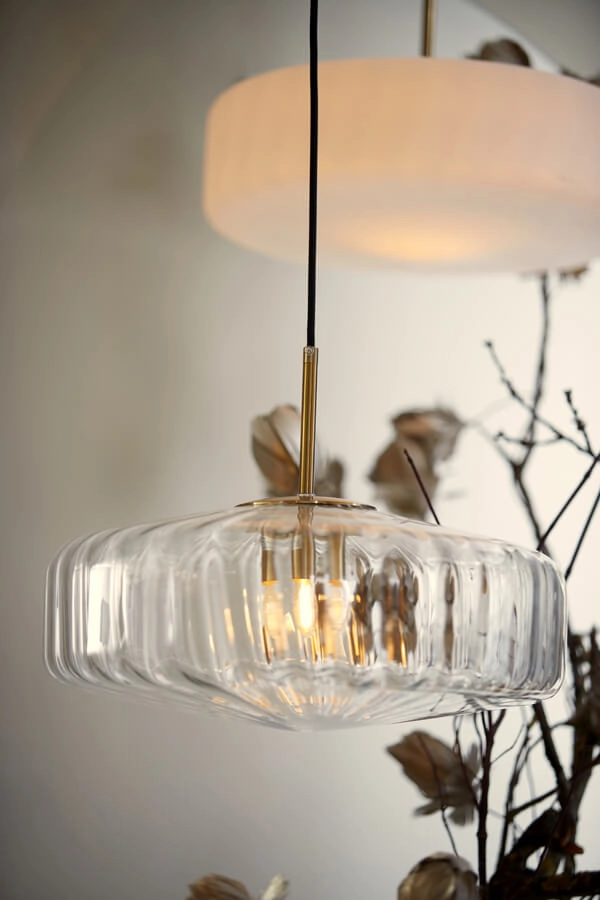 Hanglamp Pleat goud Ø40cm