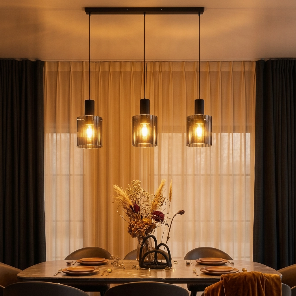 Design hanglamp Mirbi 3-lichts zwart recht