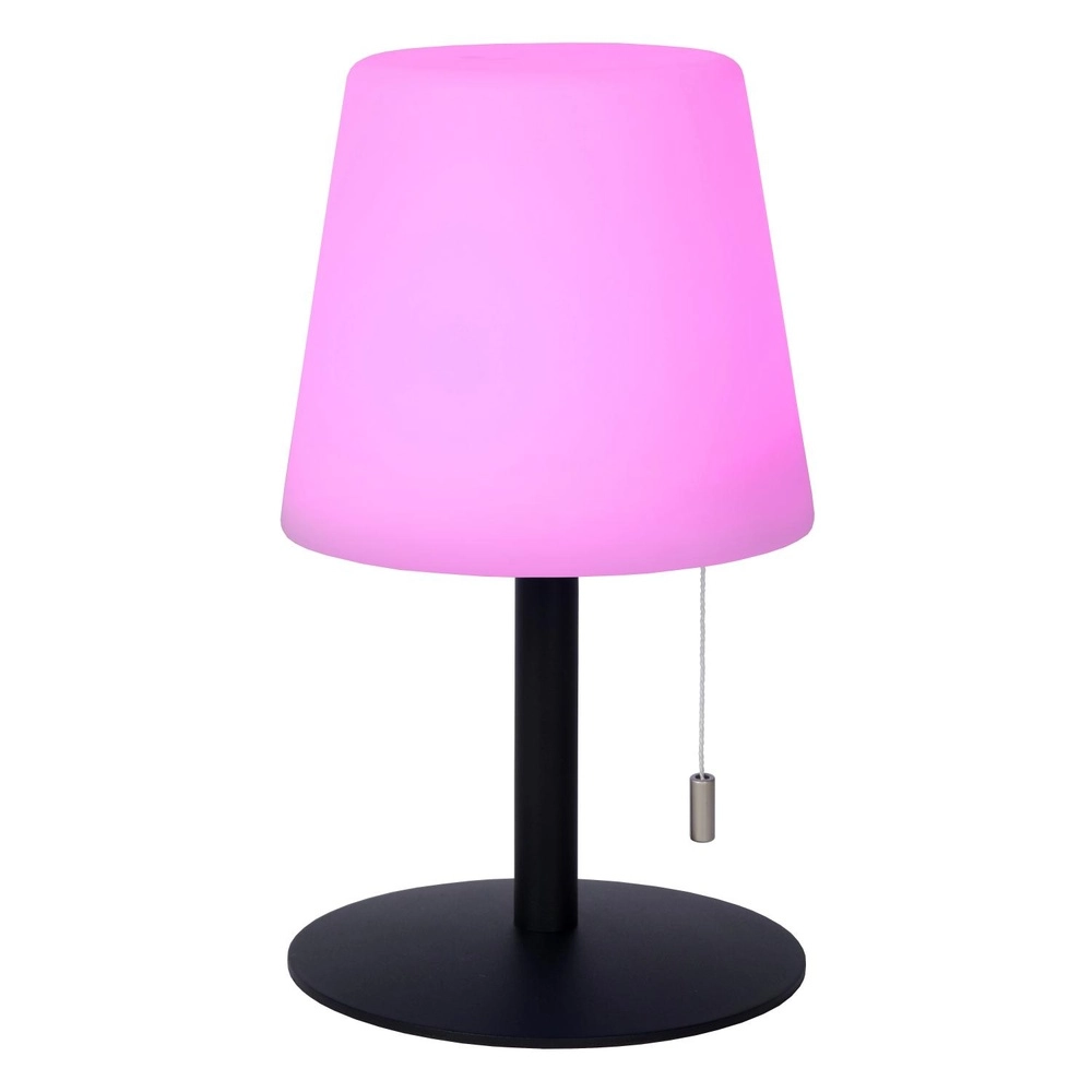 Oplaadbare tafellamp Rio zwart met wit Lucide 5411212134264