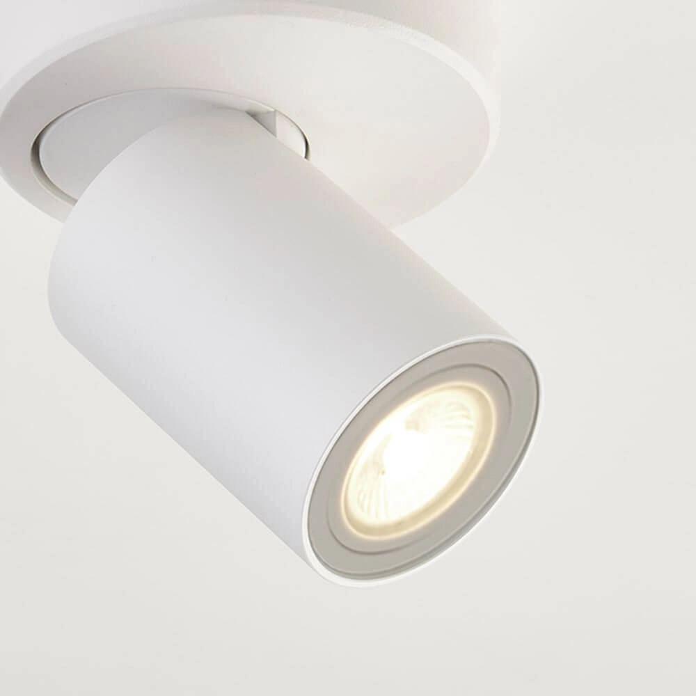 Plafondlamp Moon 1 rond wit Lyora