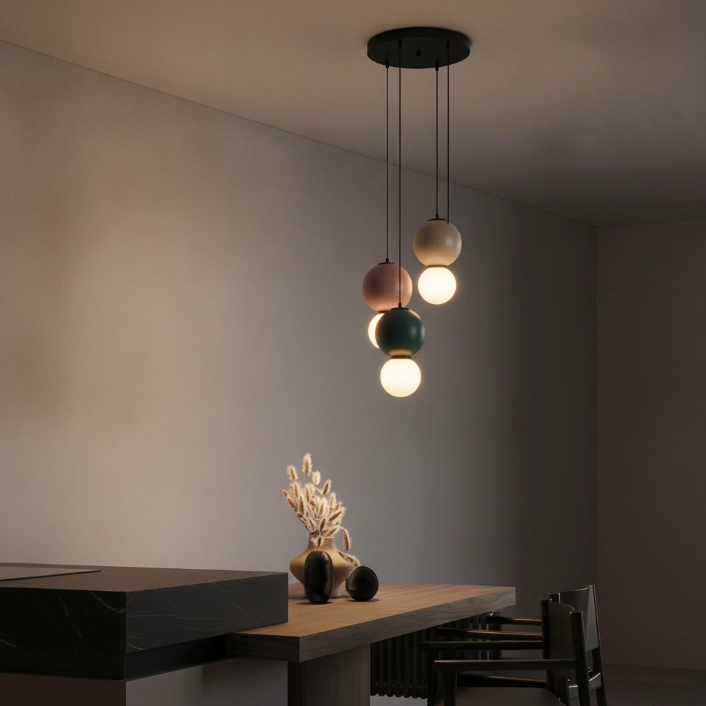 3-lichts hanglamp Noesis design