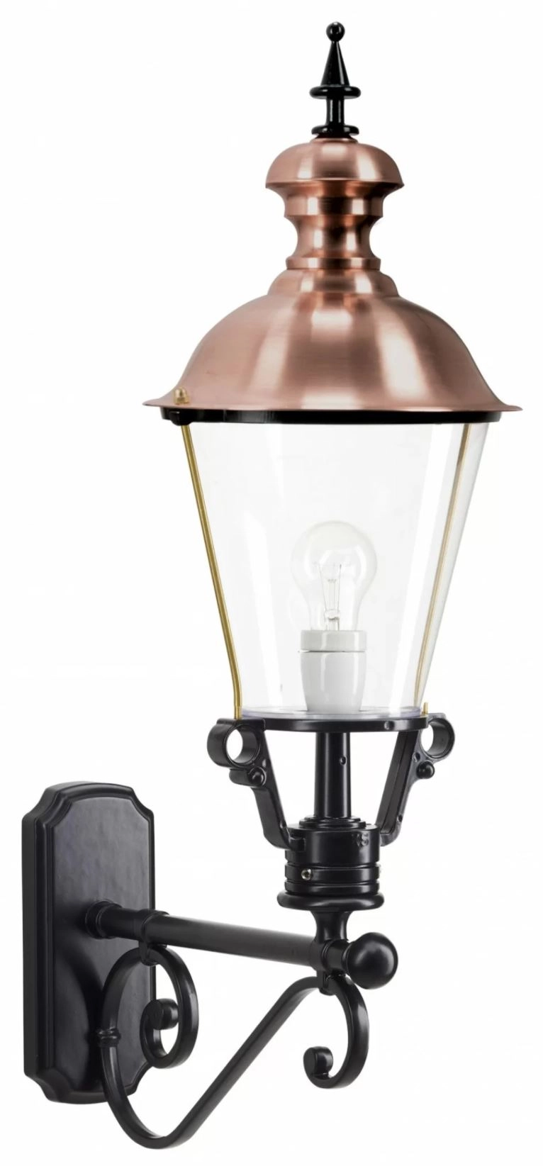 Nostalgische buitenlamp Notaris L zwart KS verlichting 8714732127745