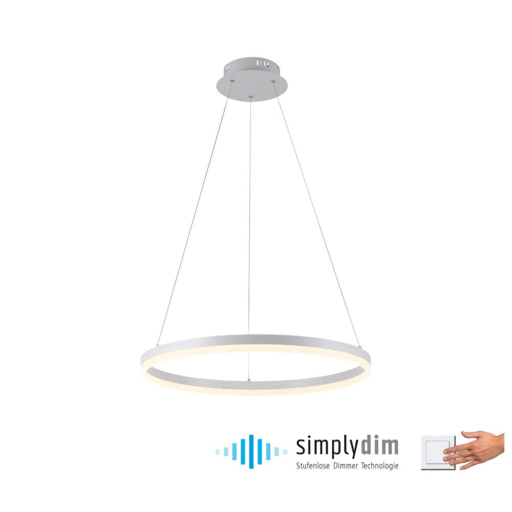 Moderne hanglamp Titus Ø 60cm wit Paul Neuhaus 4012248365366