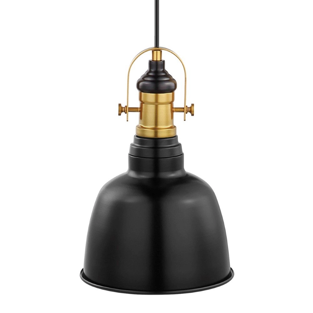 Hanglamp Gilwell 18,5cm zwart met goud