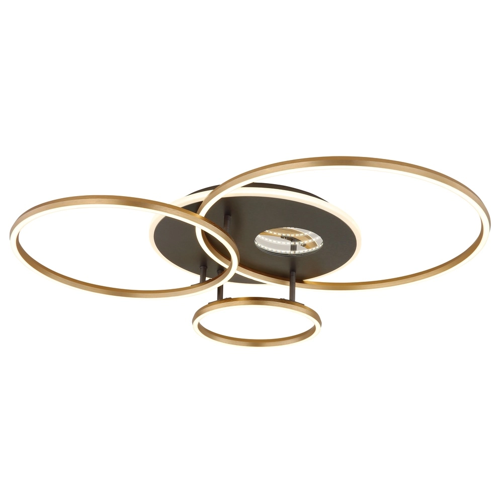 Moderne plafondlamp Invertina goud 90cm