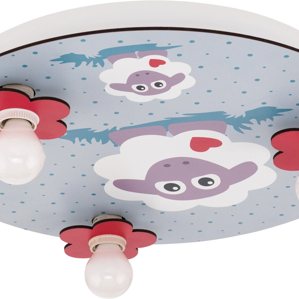 Kinderkamer plafondlamp Lalelu wit met schaapjes Eglo 9002759977054