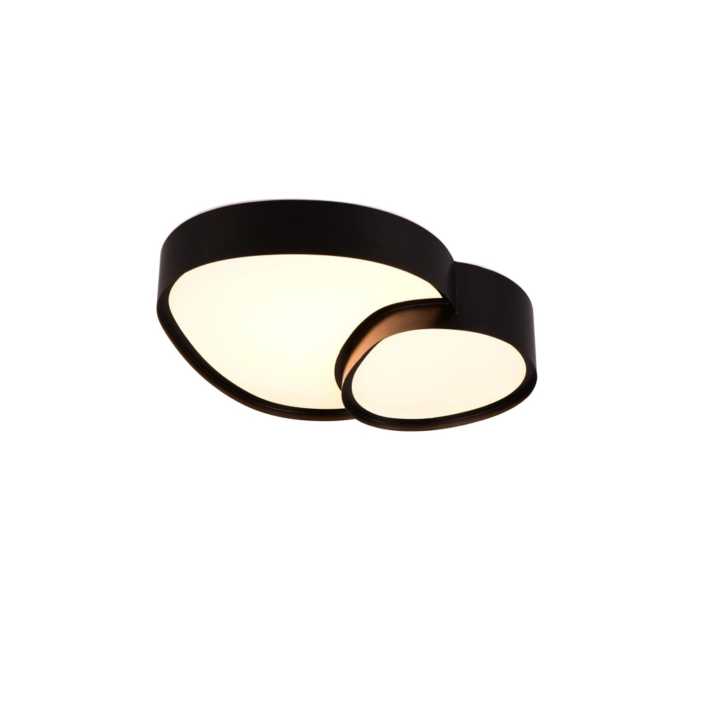 Organische plafonniere Rise 43,5cm zwart
