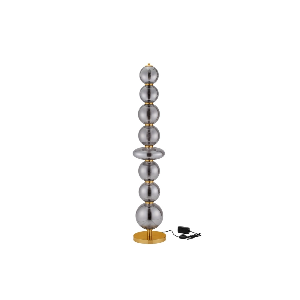 Design vloerlamp Navi goud met smoke glas Lyora 5212017477590